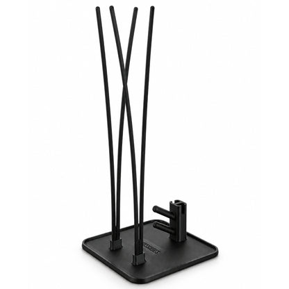 Soporte de secado SportsHub negro montado y vacío
