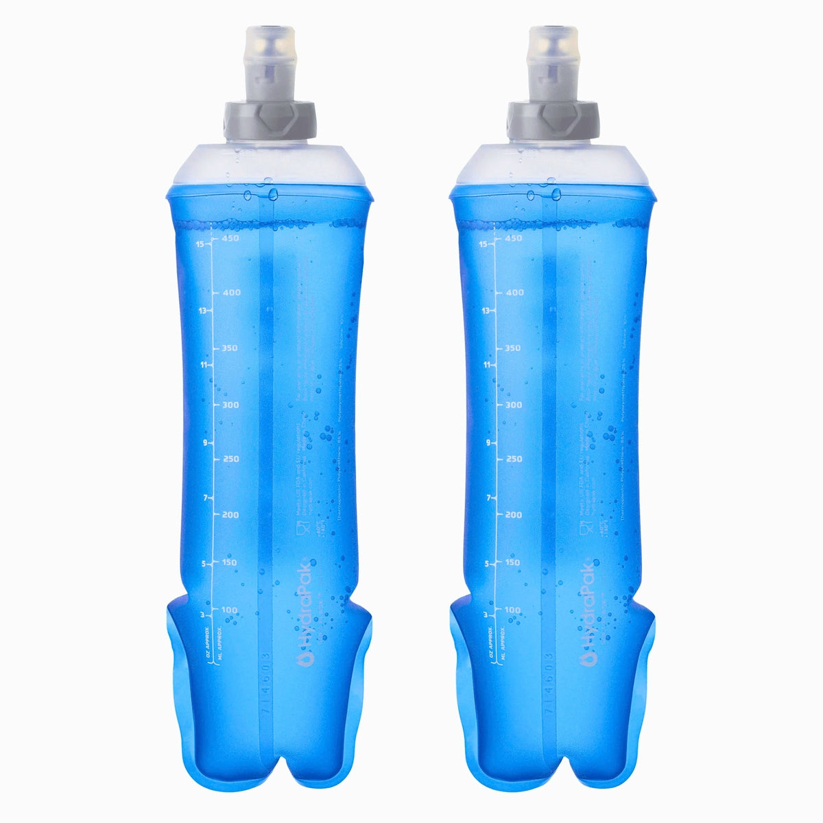 Vista posterior de los dos soft flasks Salomon de 500 ml