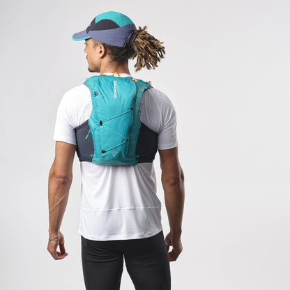 Chaleco de hidratación Salomon Active Skin 8 Turquesa, vista trasera