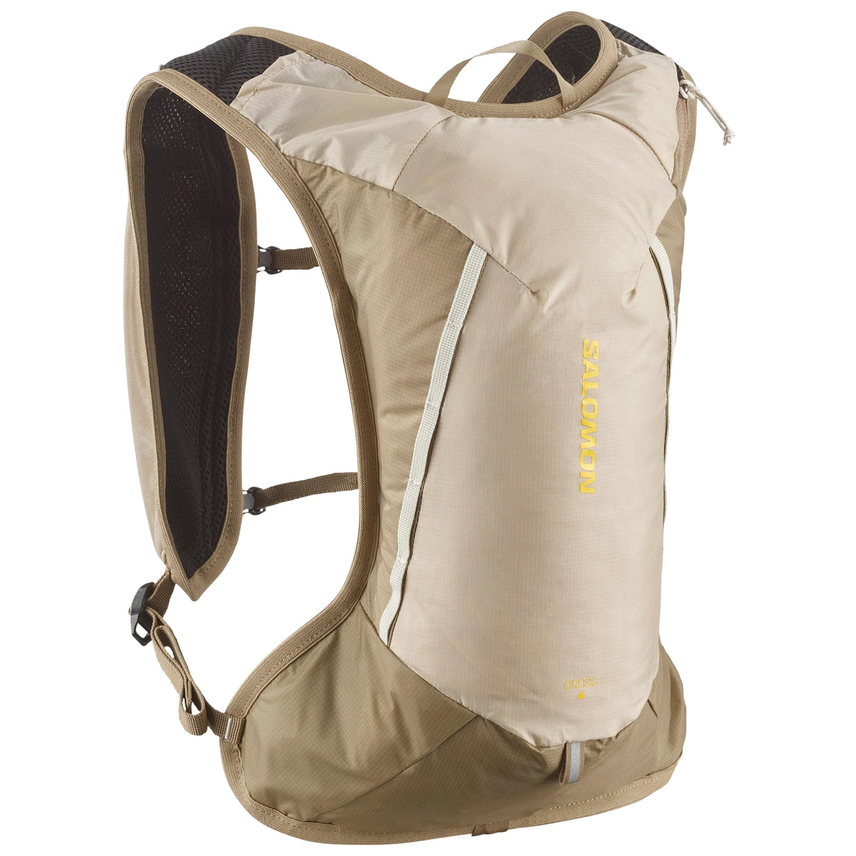 Mochila de trail running Salomon Cross 4 Beige, vista general