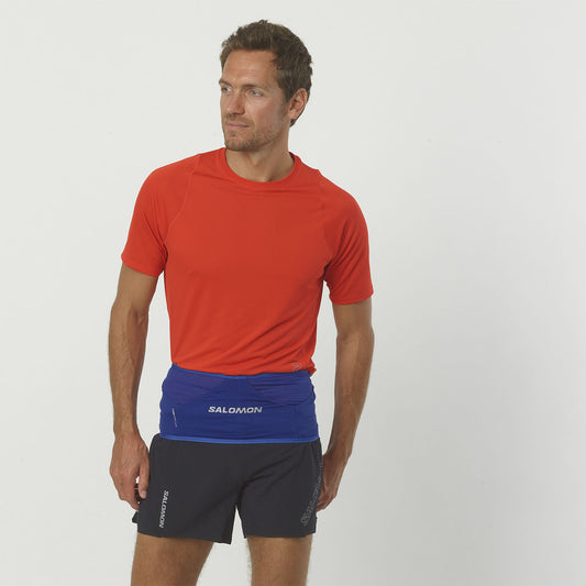 Cinturón de trail Salomon ADV Skin Belt Azul, vista frontal